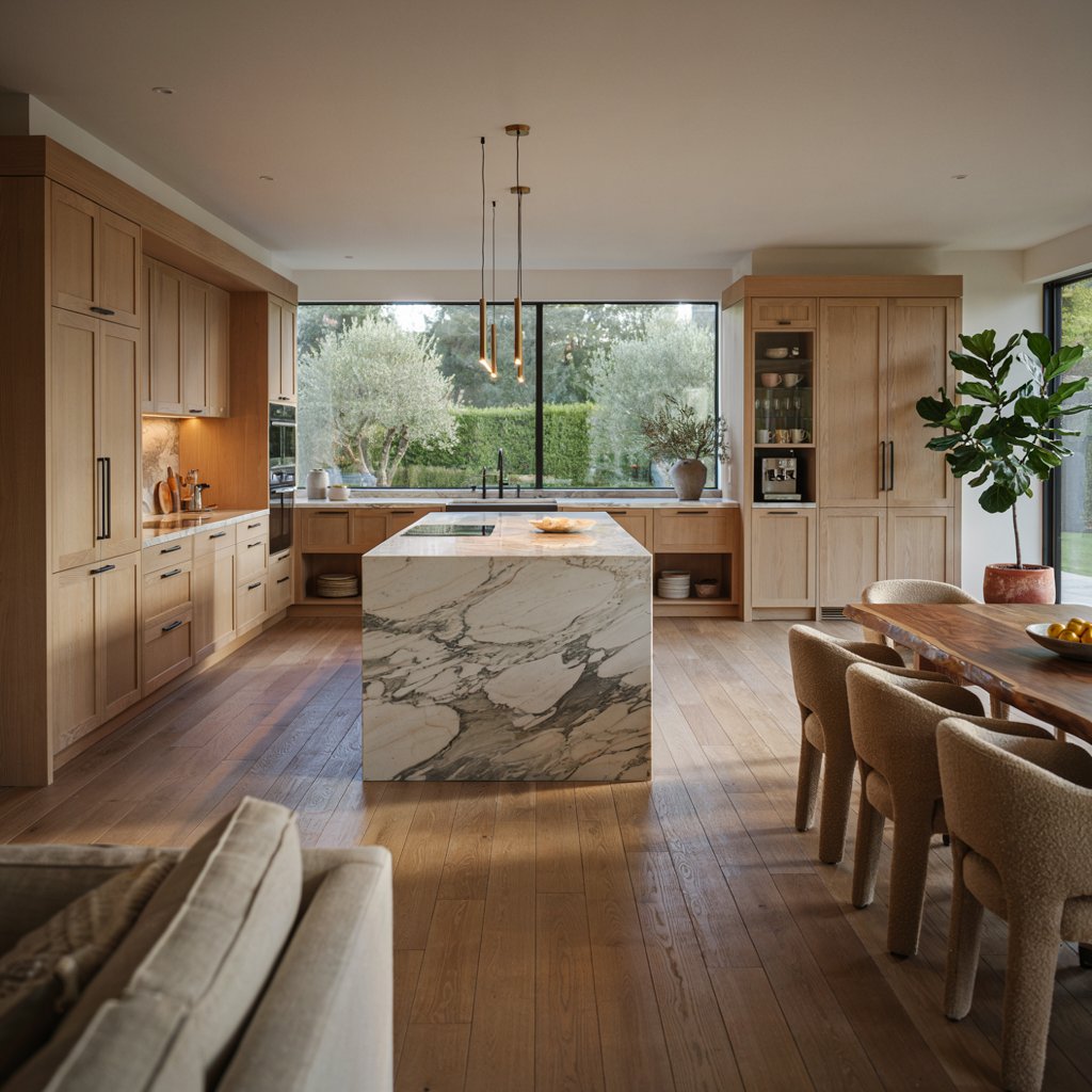 Modern kitchen layout ideas featuring L-shaped, U-shaped, galley, and island kitchen designs